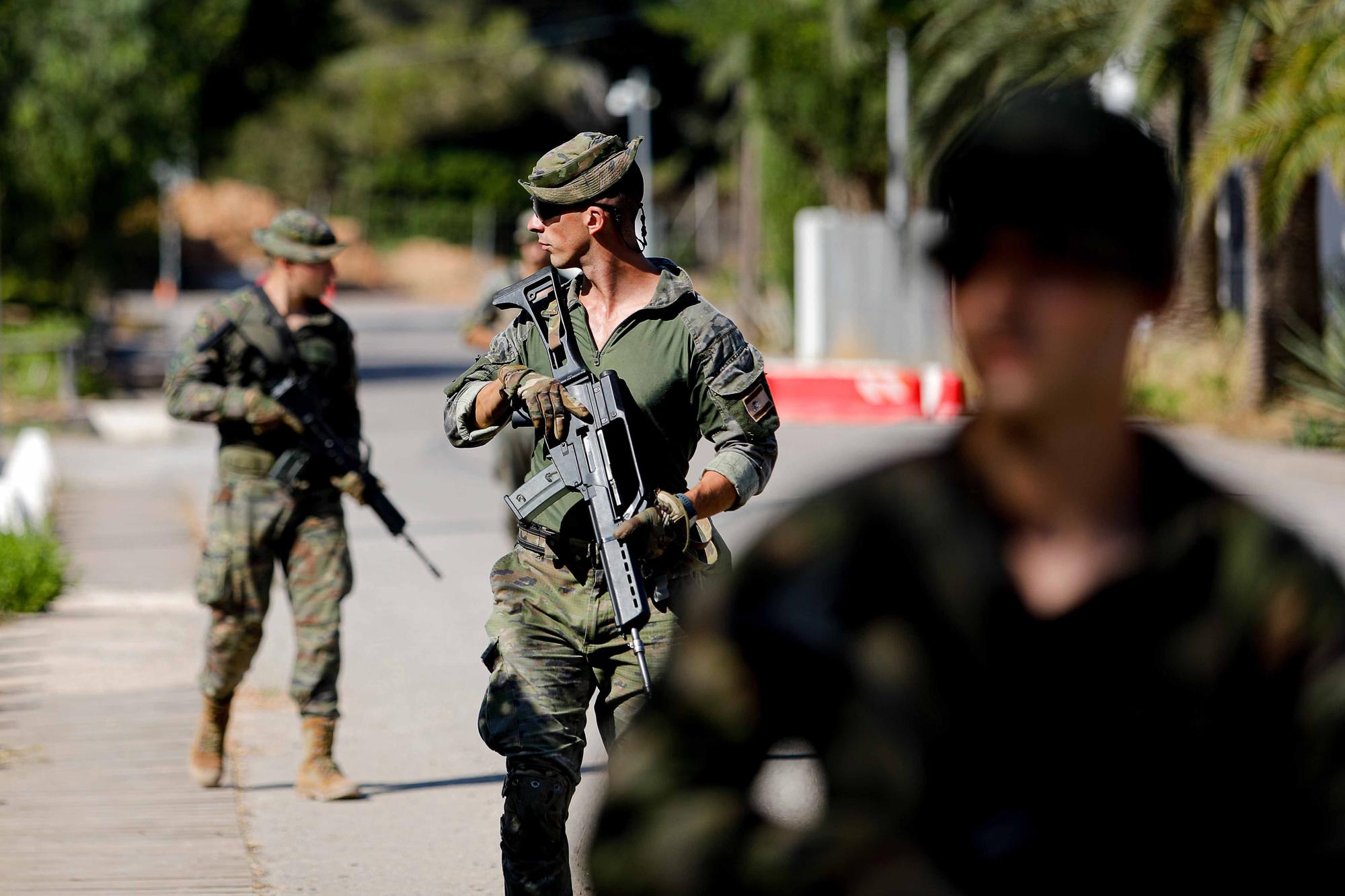 Militares en Ibiza: listos para la acción