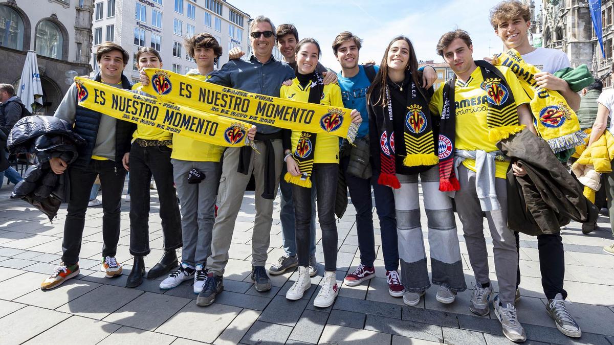 Múnich recibió a 1.500 aficionados del Villarreal y ahora serán 3.000 los que acudirán a Liverpool.