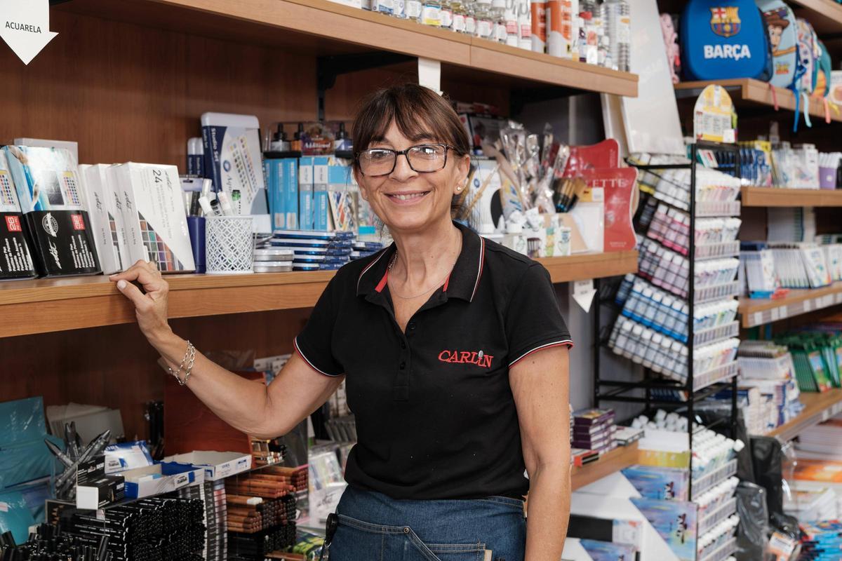 Ana Beltrán Moya en la tienda Carlin de calle Aragón.