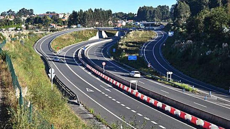 Vista del tramo que está abierto al tráfico de la vía ártabra.