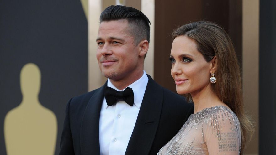 Brad Pitt y Angelina Jolie en los premios Oscar de 2014