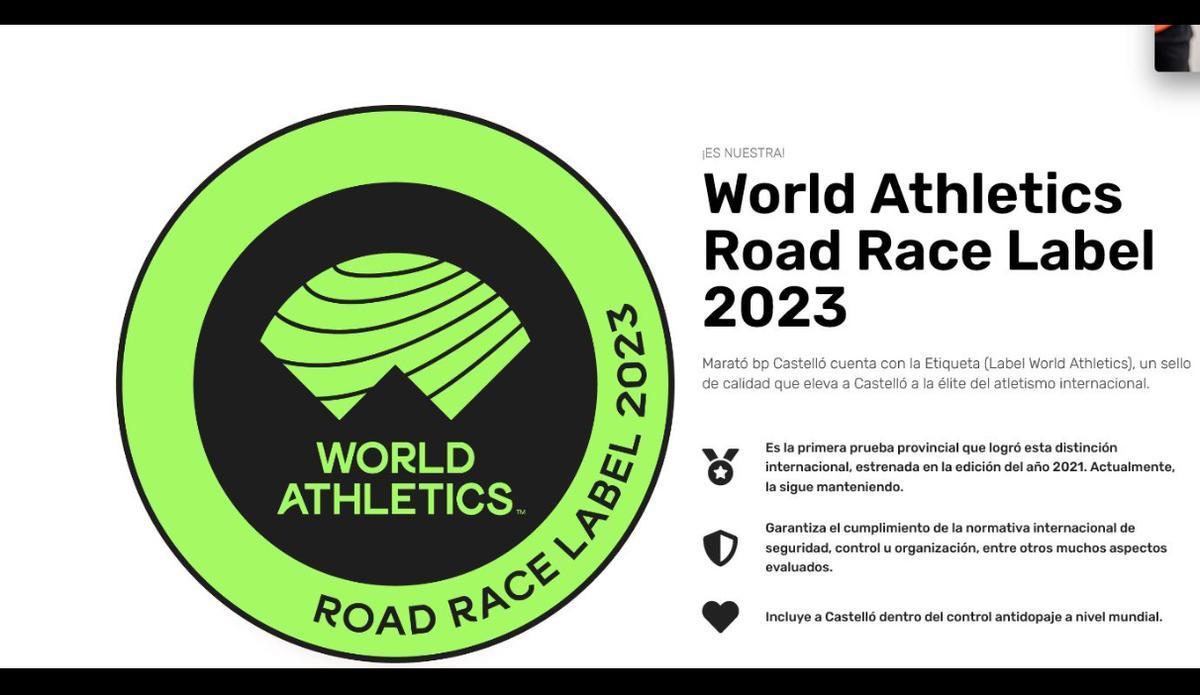 Una competición que, gracias a la etiqueta World Athletics Road Race Label 2023, posiciona la prueba y a Castelló en la élite del atletismo.