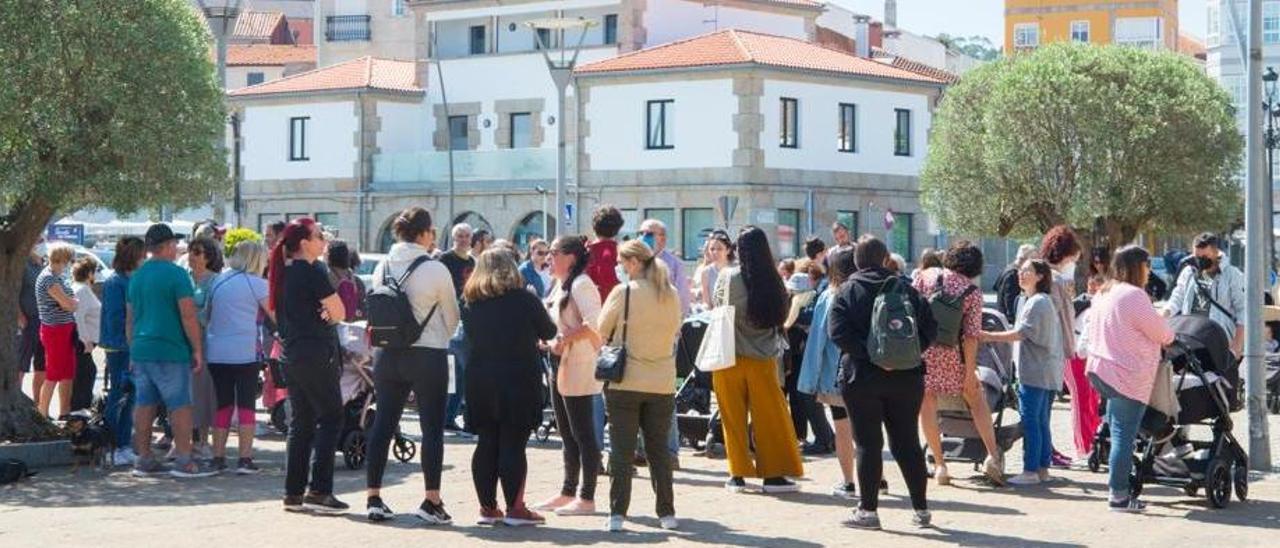 Una de las protestas para reclamar más plazas en la guardería de Rons.