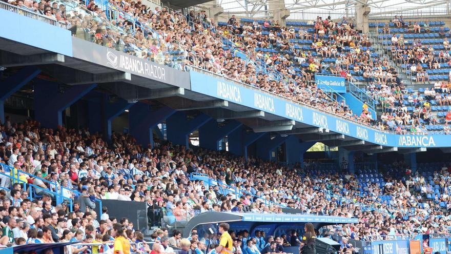 Imagen de Riazor durante uno de los partidos de la presente temporada.