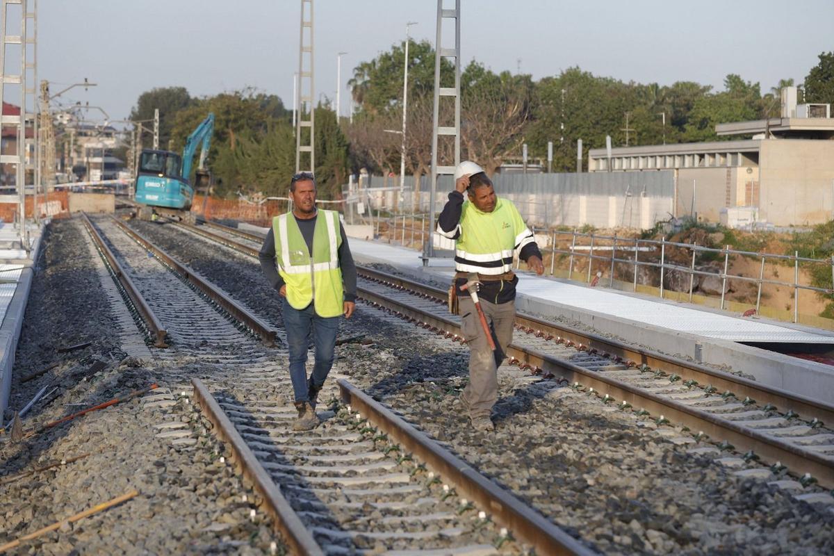 Trabajos de rehabilitación en la red de Metrovalencia afectada por la dana.