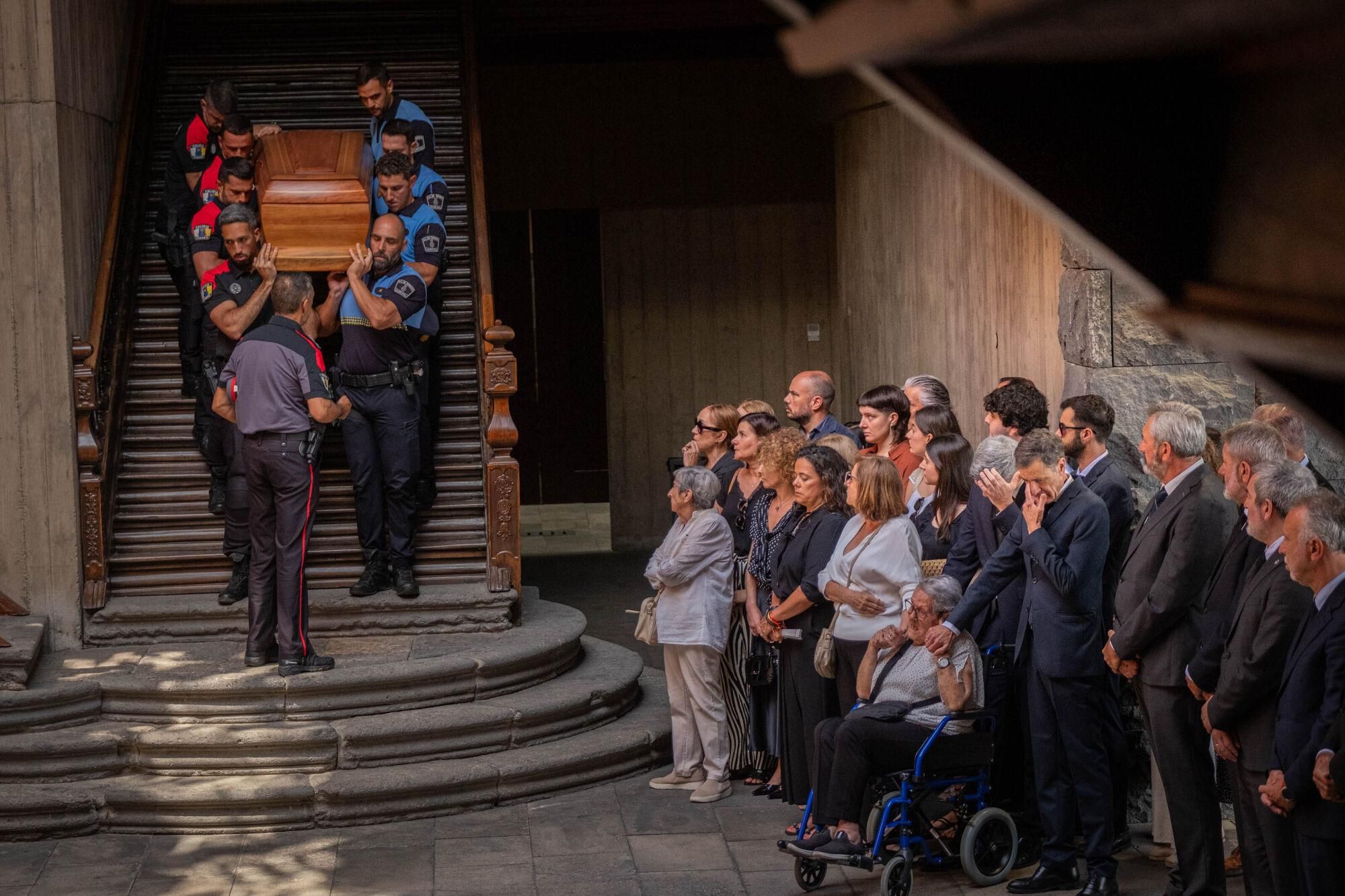 Funeral de Manuel Hermoso en Santa Cruz de Tenerife.