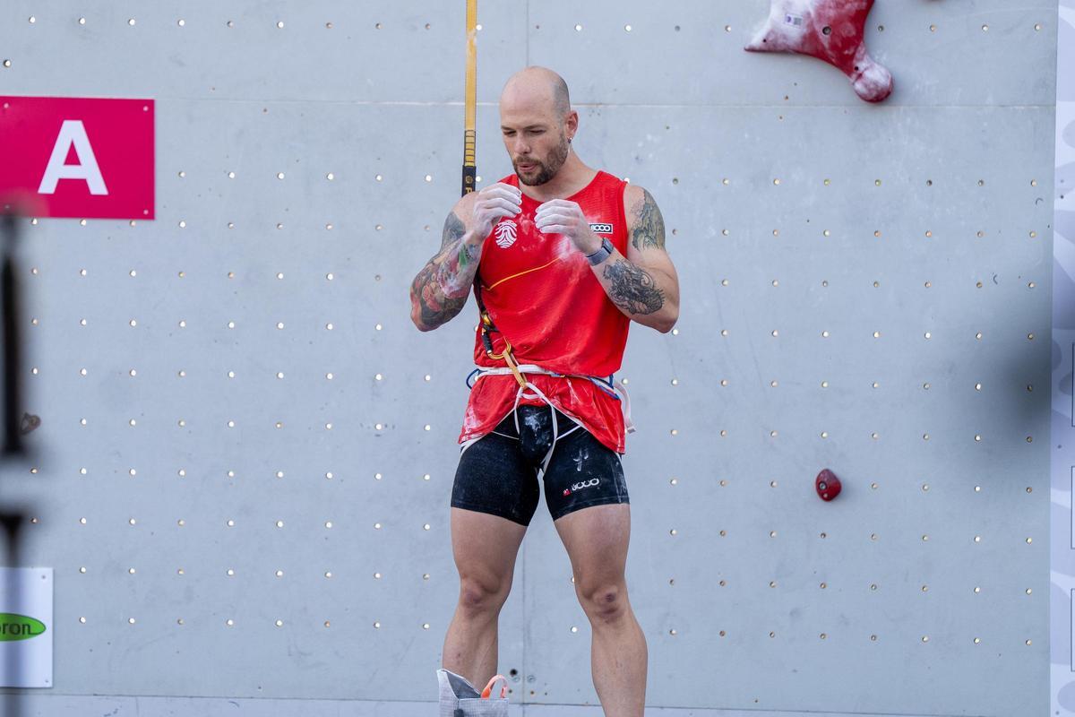 Erik Noya, durante su prueba