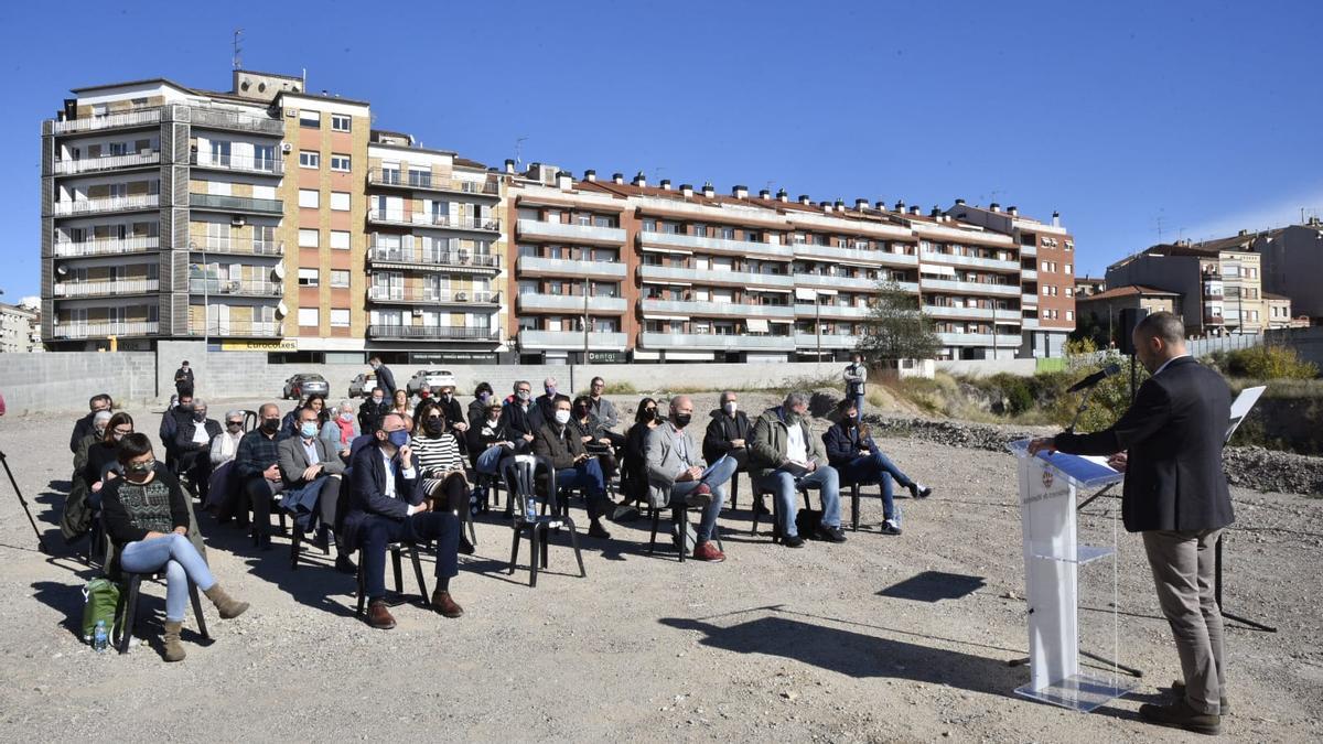 Un moment de la presentació de l&#039;adquisició per part de l&#039;alcalde Marc Aloy