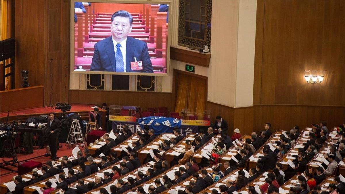 Xi Jinping, durante su discurso a la Asamblea Nacional del 2018.