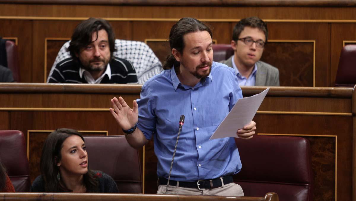 Pablo Iglesias en la seva al·locució al Congrés.