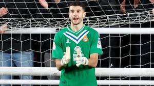 Joan García, durante el último partido en Burgos.