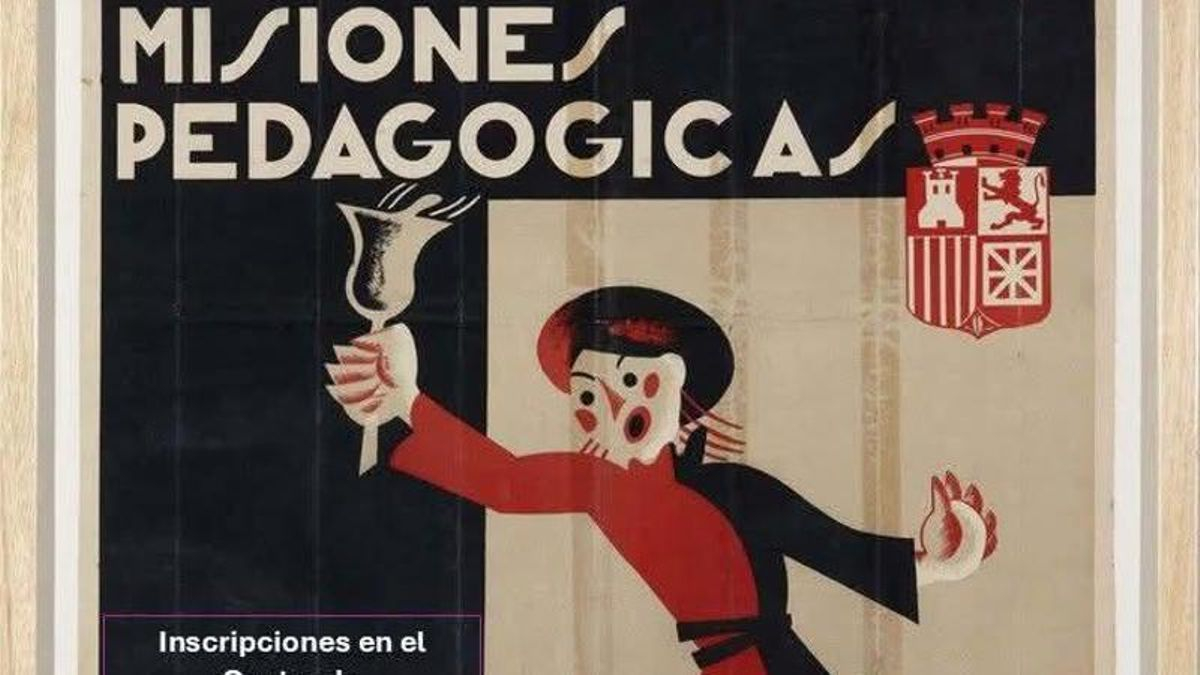 Cartel del anuncio de las Misiones Pedagógicas de la Noche en Blanco.
