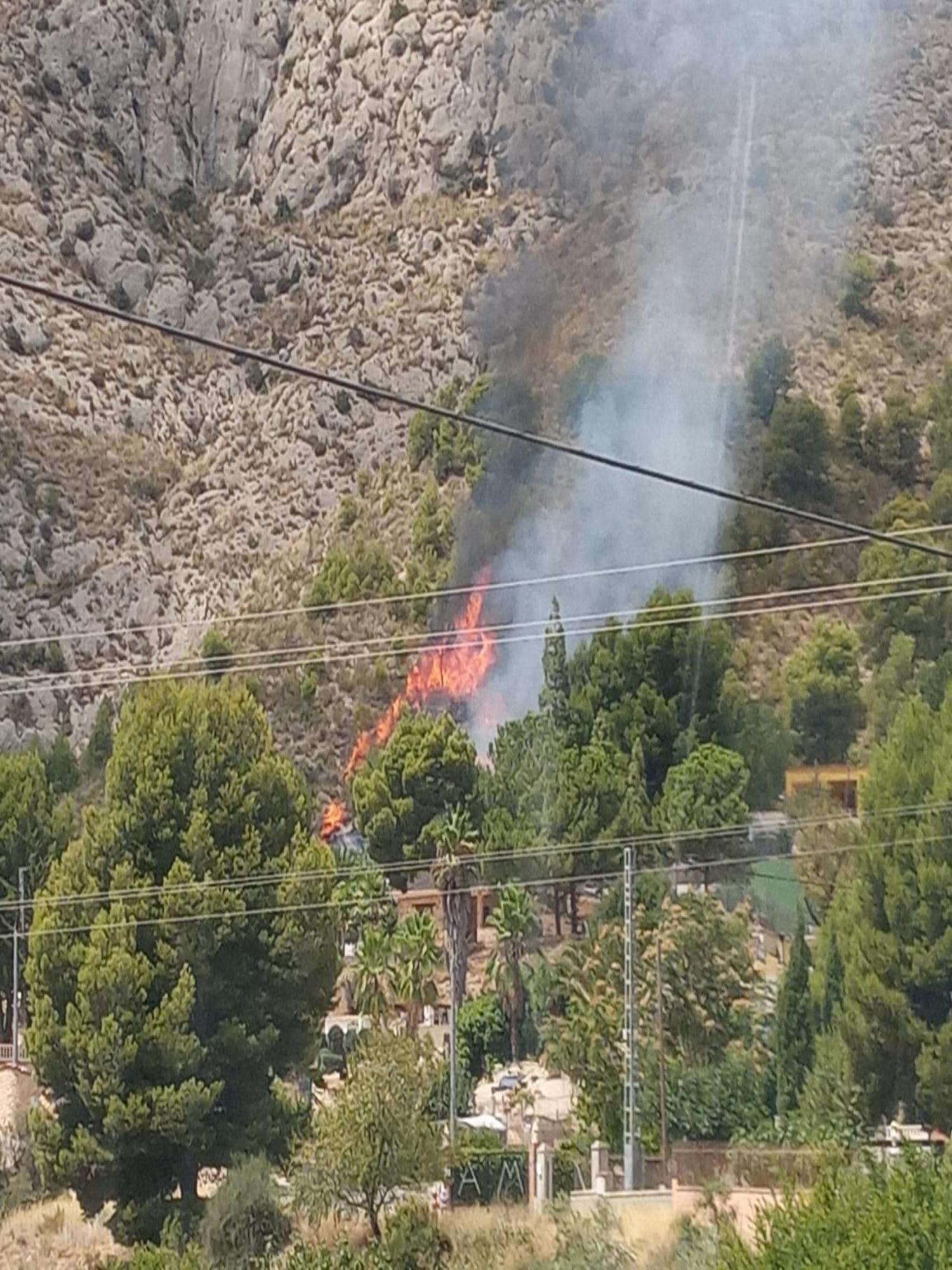 El inicio del incendio en la zona de Puça.