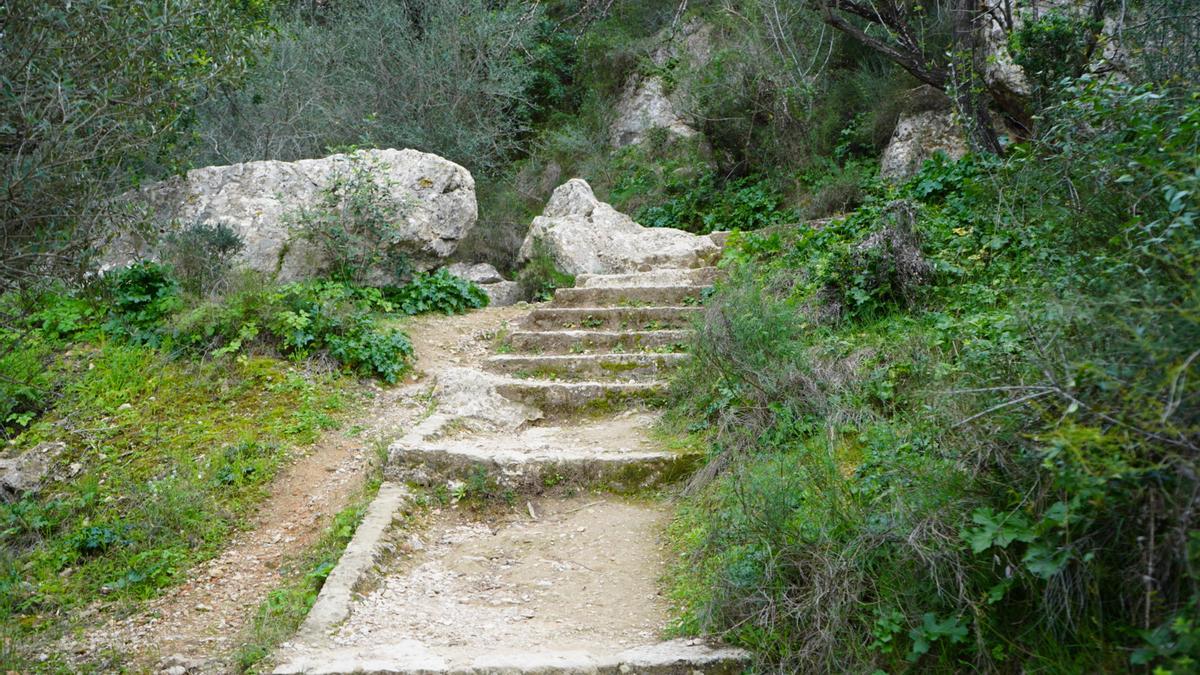 El tramo de la Senda del Castell que se va a remodelar.