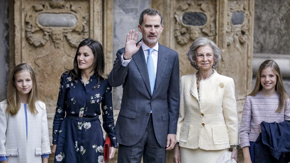 Los Reyes en la misa de Pascua de la Catedral en 2019, la última a la que han asistido