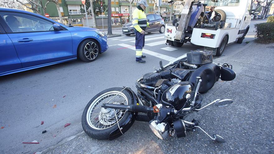 Un motorista té un accident a Pedret