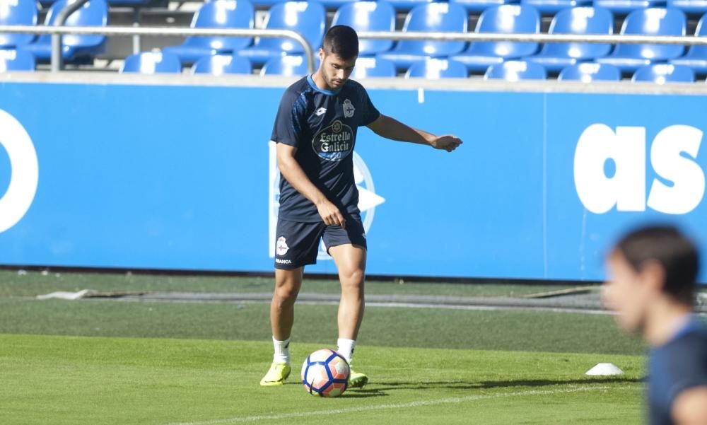 Gaizka Garitano dirige su primera sesión en Riazor