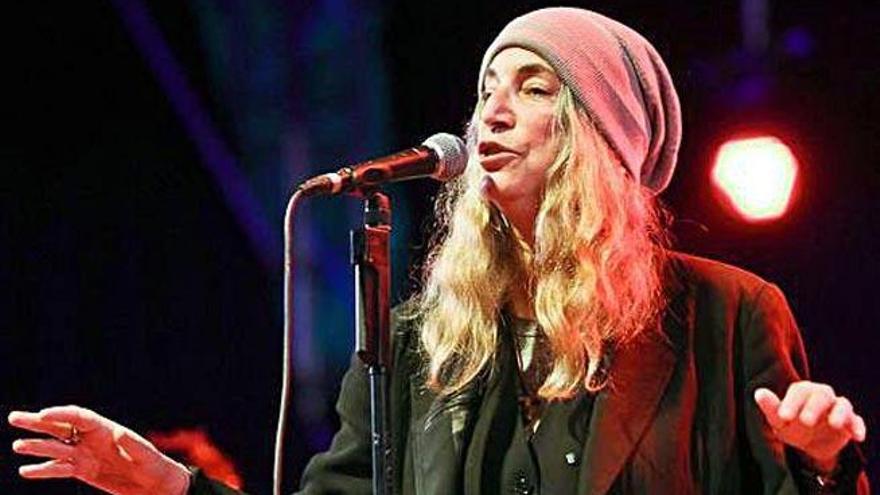 La estadounidense Patti Smith en un concierto en Varsovia en 2014.