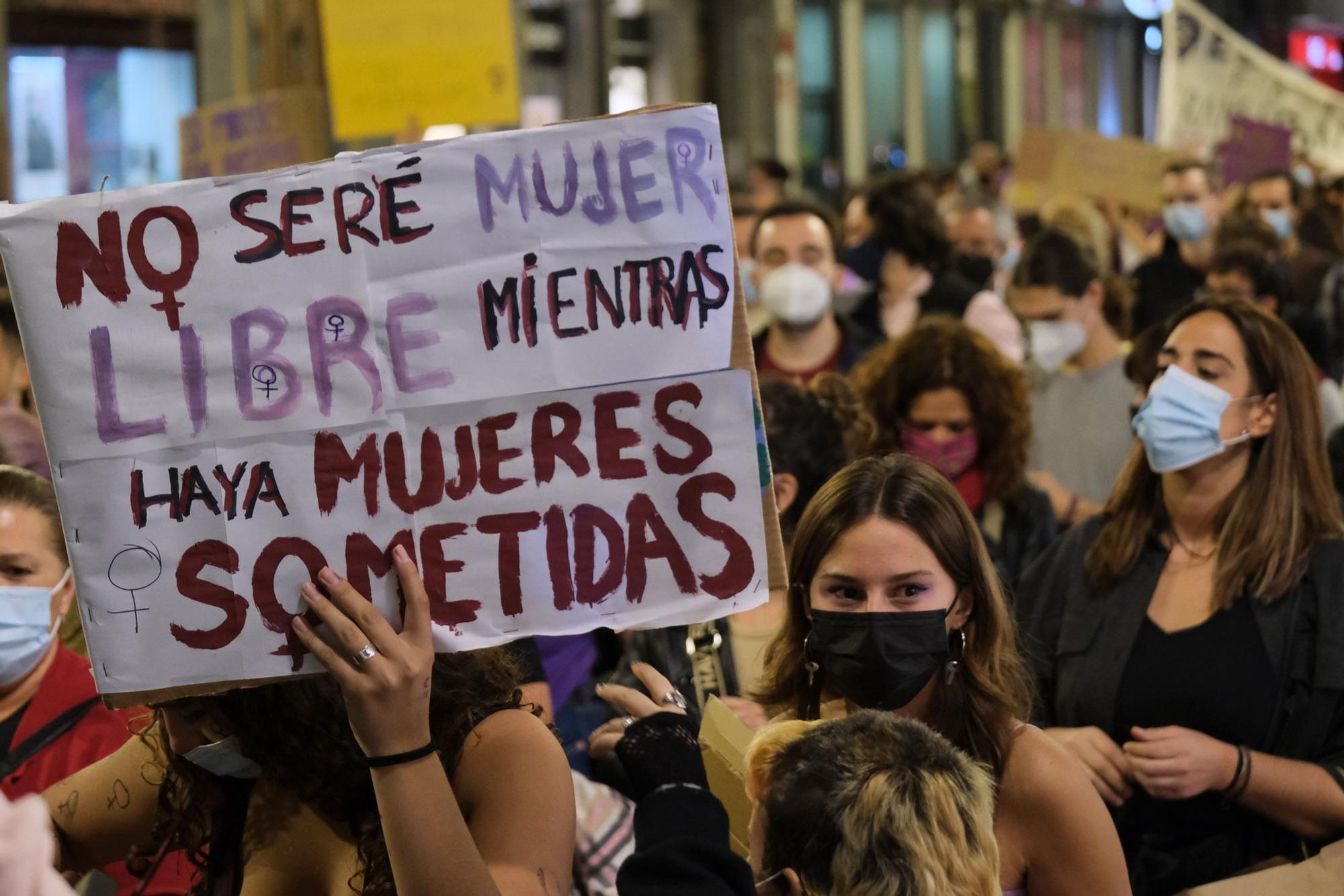 Manifestación del 25N en Las Palmas de Gran Canaria