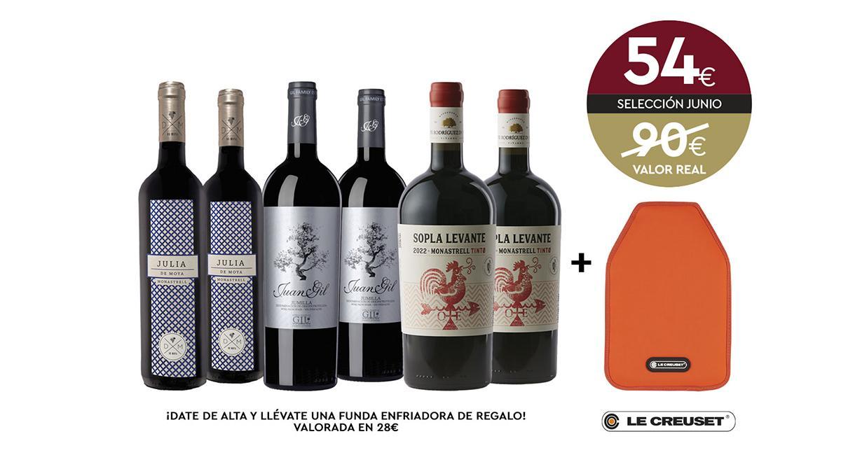 Selección de vinos de monastrell de Levante con regalo para socios