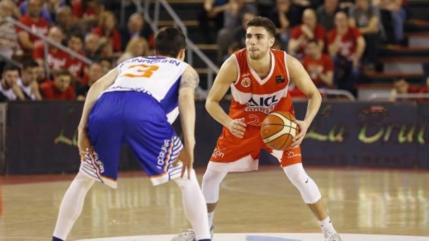 Dani Garcia, en un partit de la temporada a la LEB Or contra el Leyma