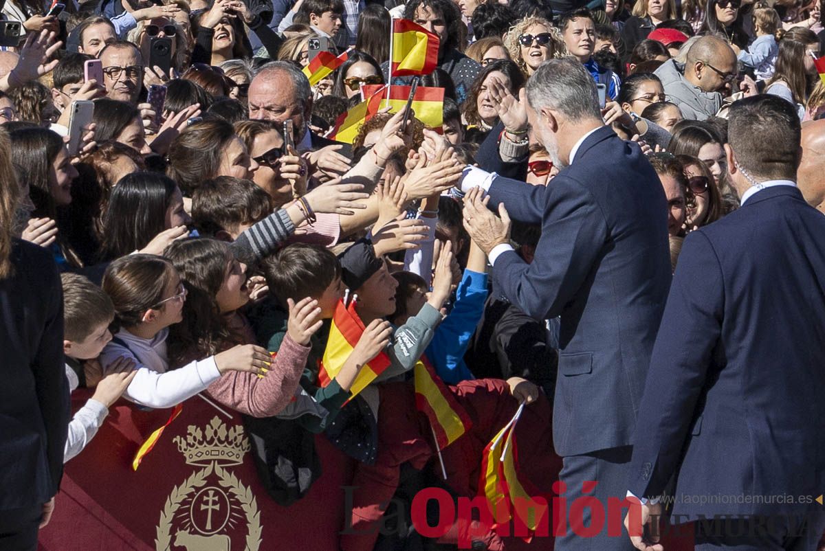 Visita de los reyes de España a Caravaca (explanada de la Basílica)