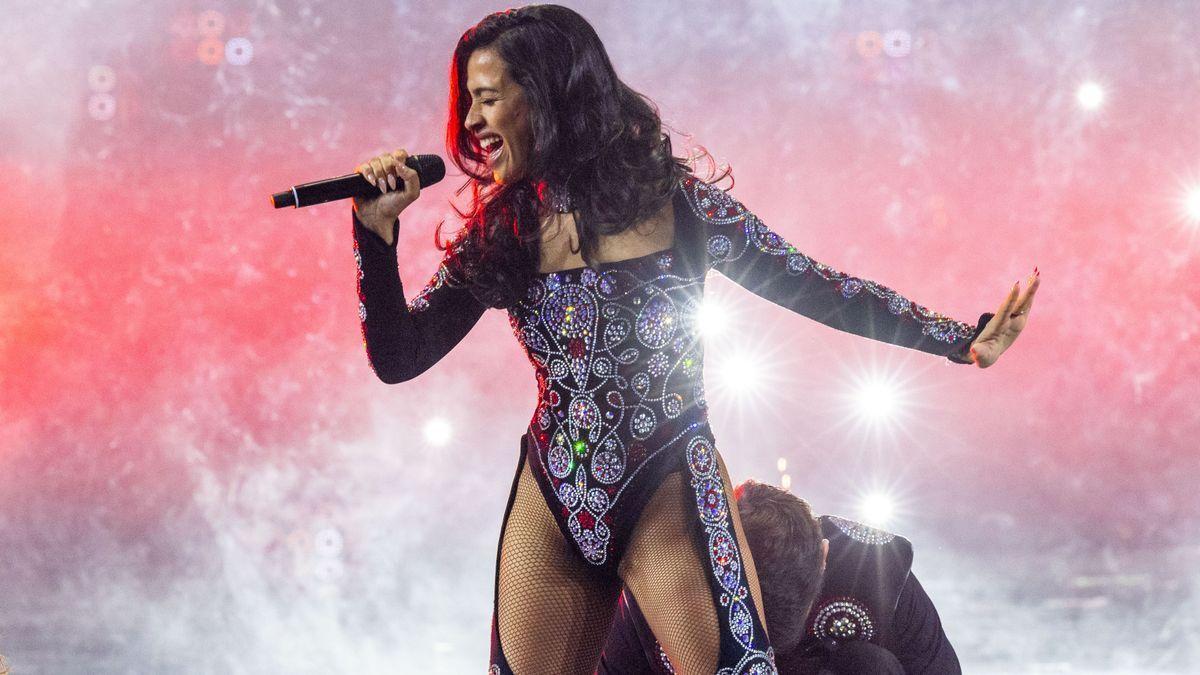 Chanel, durante la interpretación de 'SloMo' en Eurovisión.