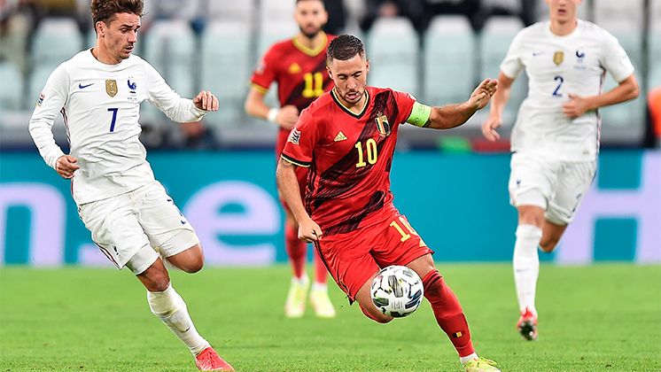 Hazard fue titular en la semifinal de la Nations League ante Francia