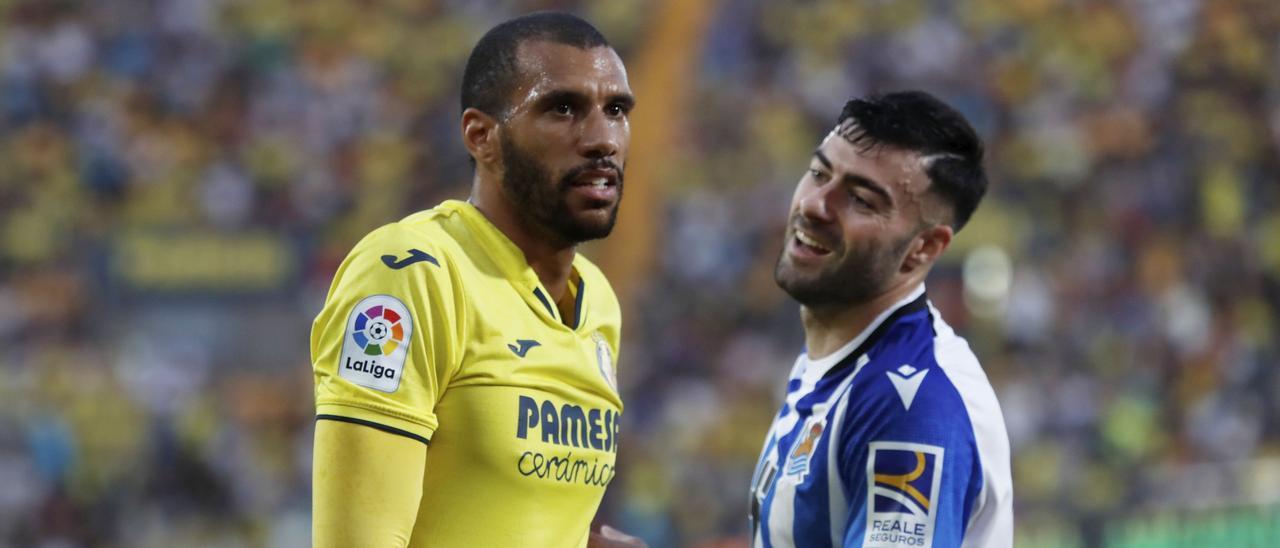 Étienne Capoué, durante el partido entre el Villarreal y la Real Sociedad.