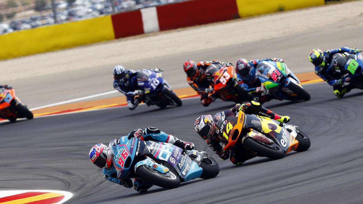Un instante de una de las carreras de MotoGP celebrada en Motorland en 2024.