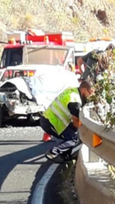 Fallece una mujer en la carretera en La Palma