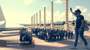 Moment de foto de grup, a l’’InstaMeet’ de Barcelona.