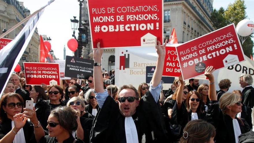 Protesta a París contra la reforma de les pensions el setembre.