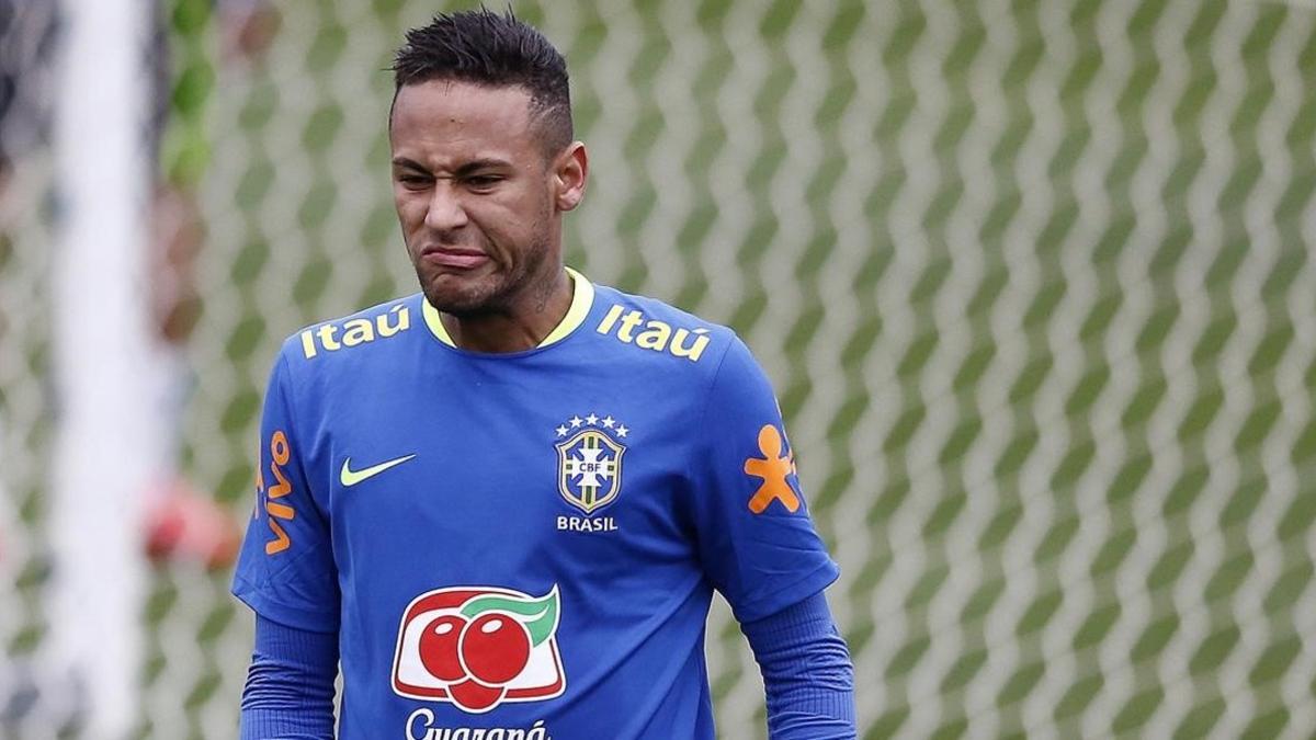 Neymar, en la concentración de la selección de Brasil en Teresópolis.