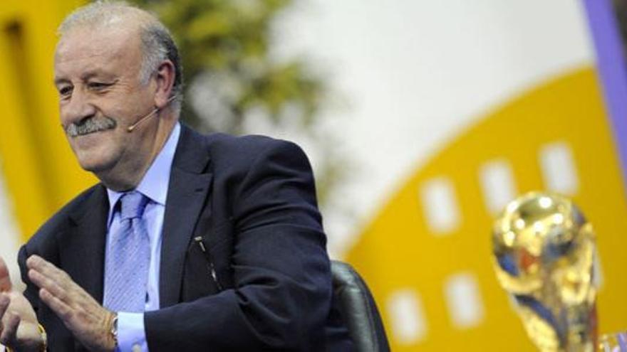 Vicente del Bosque durante el coloquio.