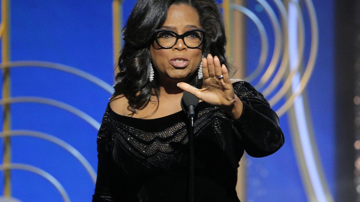 Oprah Winfrey, durante su discurso tras recibir el premio Cecil B. DeMille.