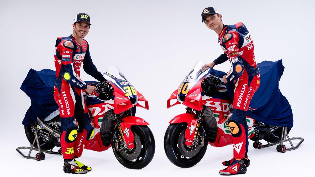 Joan Mir y Luca Marini, con las nuevas Honda oficiales