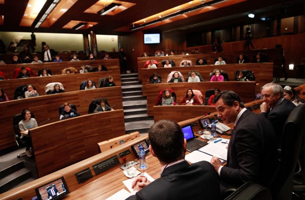 Escolares de Gijón y Mieres participan en el proyecto 'Diputado por un día'