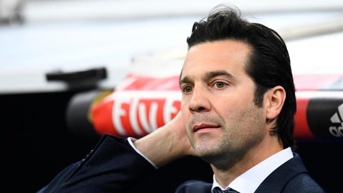 Solari durante el partido ante la Real