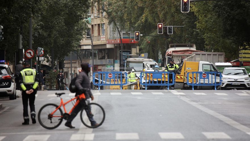 La reapertura al tráfico de la Gran Vía de Murcia ya tiene fecha