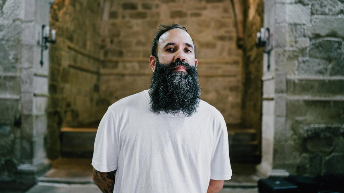 El artista Pedro Vilela en Ribadavia