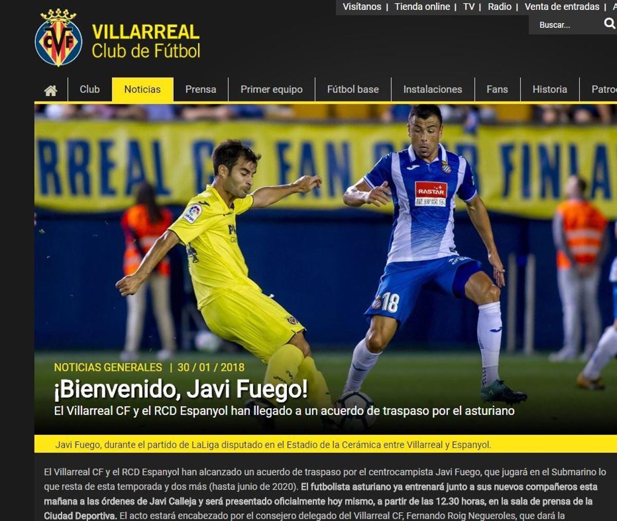 Espanyol y Villarreal cierran el traspaso de Javi Fuego