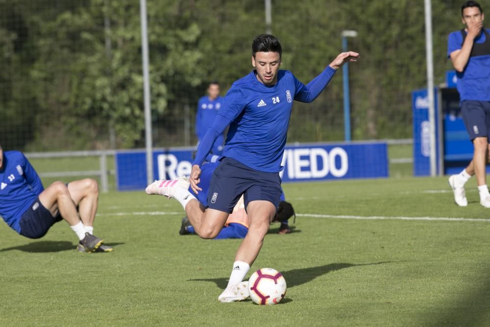 Primer día de Egea en el Oviedo tras su vuelta.