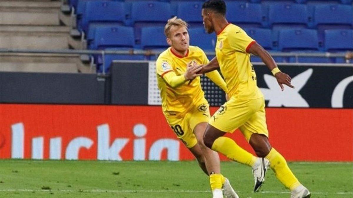 Samu Sáiz durante el encuentro ante el Espanyol