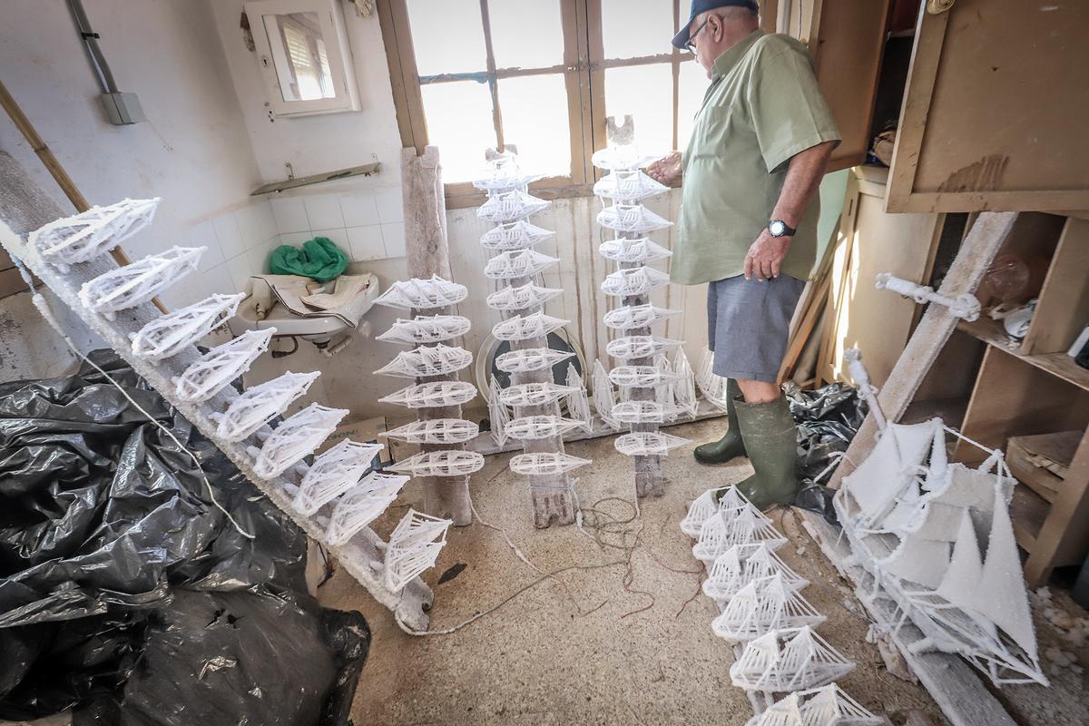 Taller de uno de los artesanos salineros