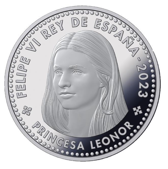 Anverso moneda conmemorativa mayoría de edad princesa Leonor