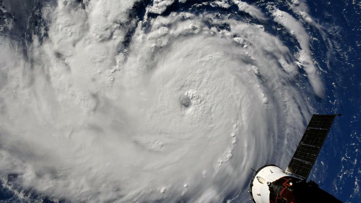 El gigantesco huracán Florence del 2018 visto desde le espacio