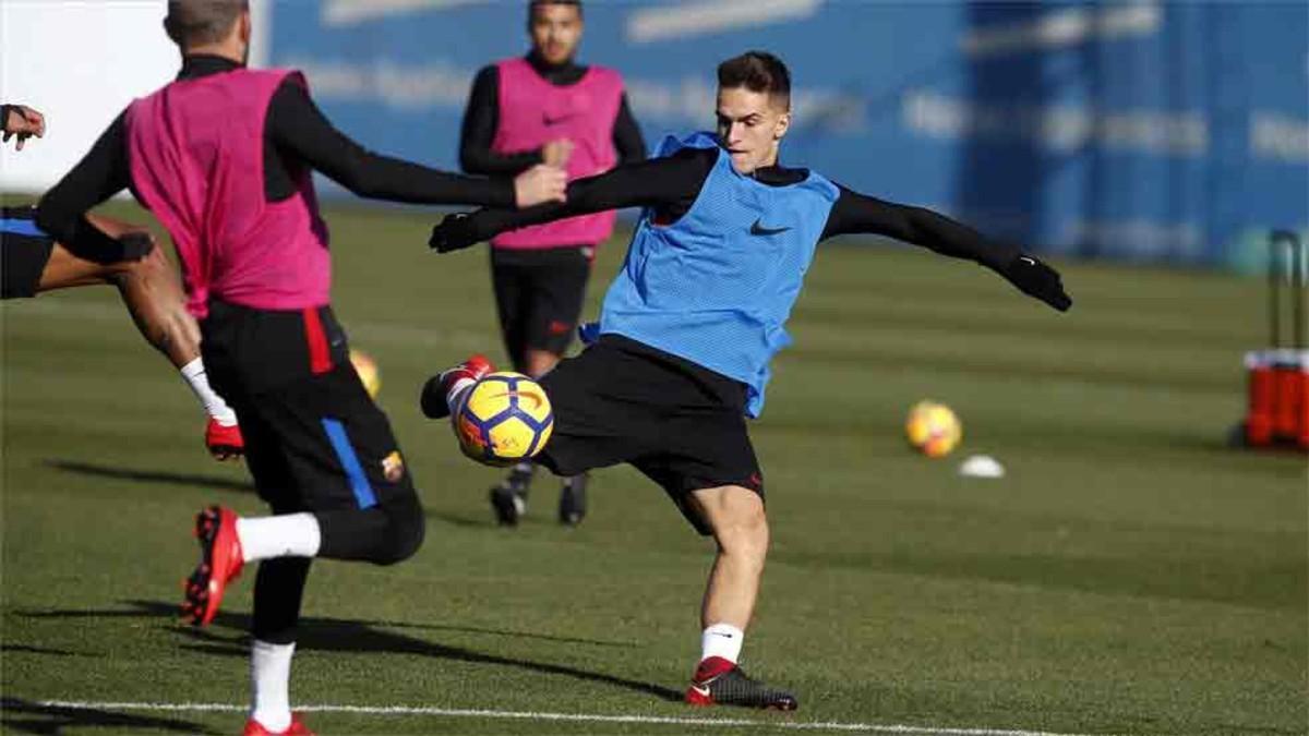 Denis Suárez, durante un entrenamiento