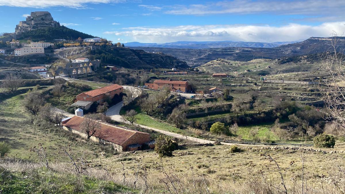 Imagen de la zona junto al acueducto de Santa Llúcia, donde había un proyecto para crear viviendas en Morella.