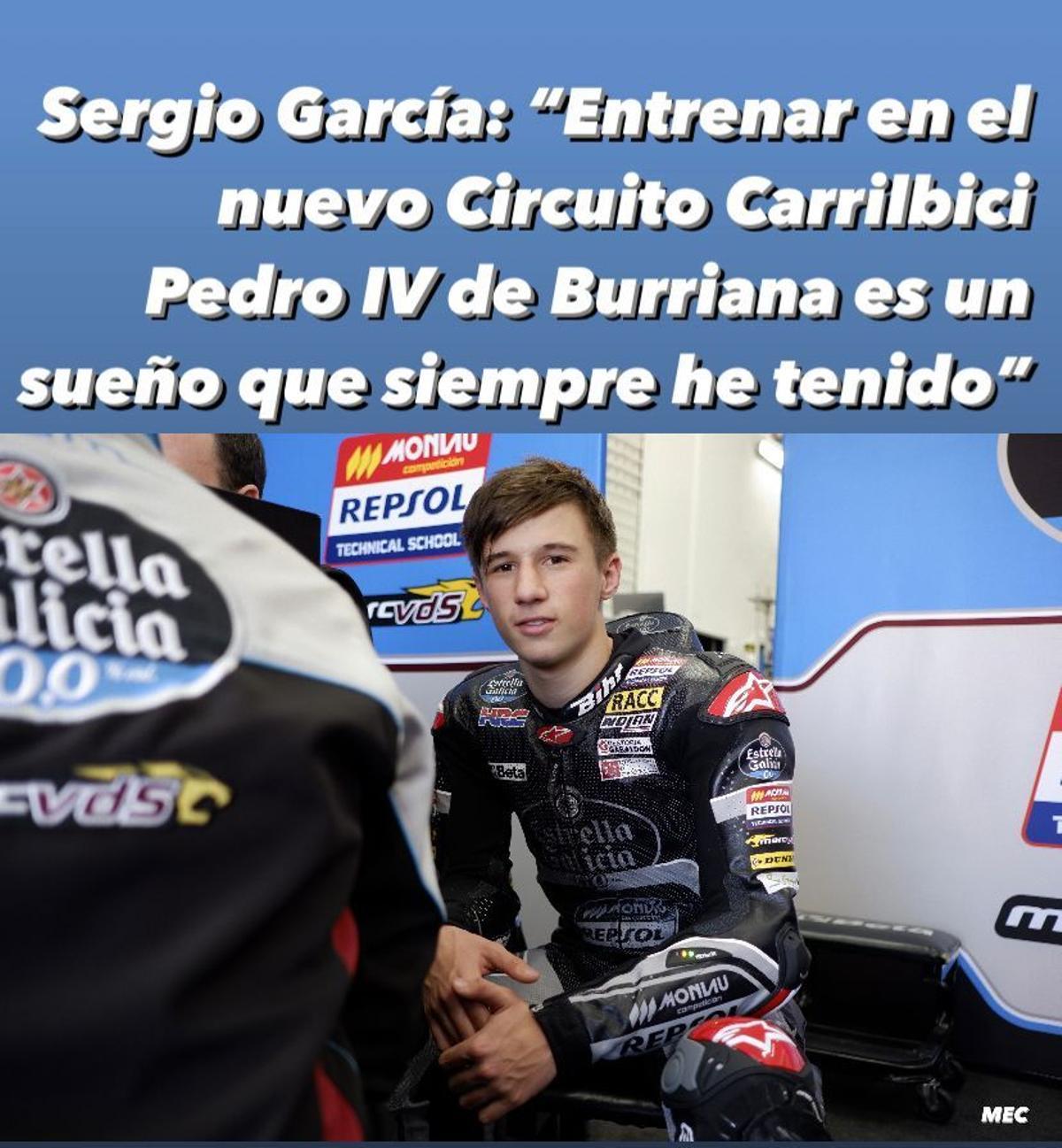 Meme protagonizado por el piloto de motos local Sergio García.